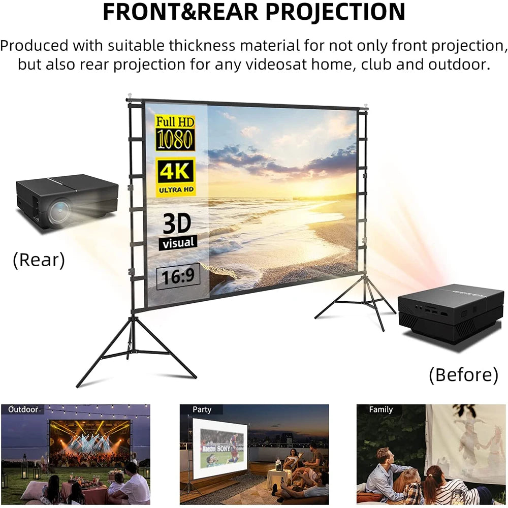 Ecran de proiector 2025: Ecran-suport portabil VEIDADZ - Colecție Home Theater
