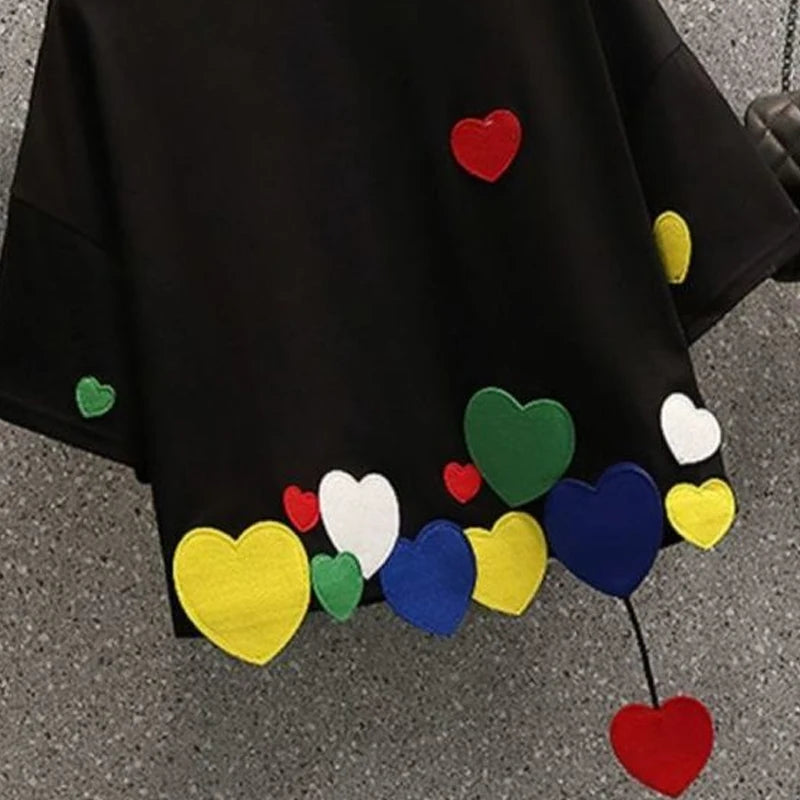 Tricou de vară pentru femei 2025: Tricou de vară nou cu guler rotund, la modă, cu mânecă scurtă, pentru femei, High Street, casual, lejer, pulover, personalitate, bumbac, multifuncțional, colecție de topuri