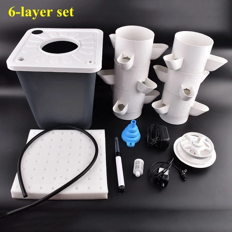 Vertical Hydroponic Tower  Greenhouse Garden Indoor Soilless Culture Growing System Vertical Tower Veg Planter Grow Pot Kit