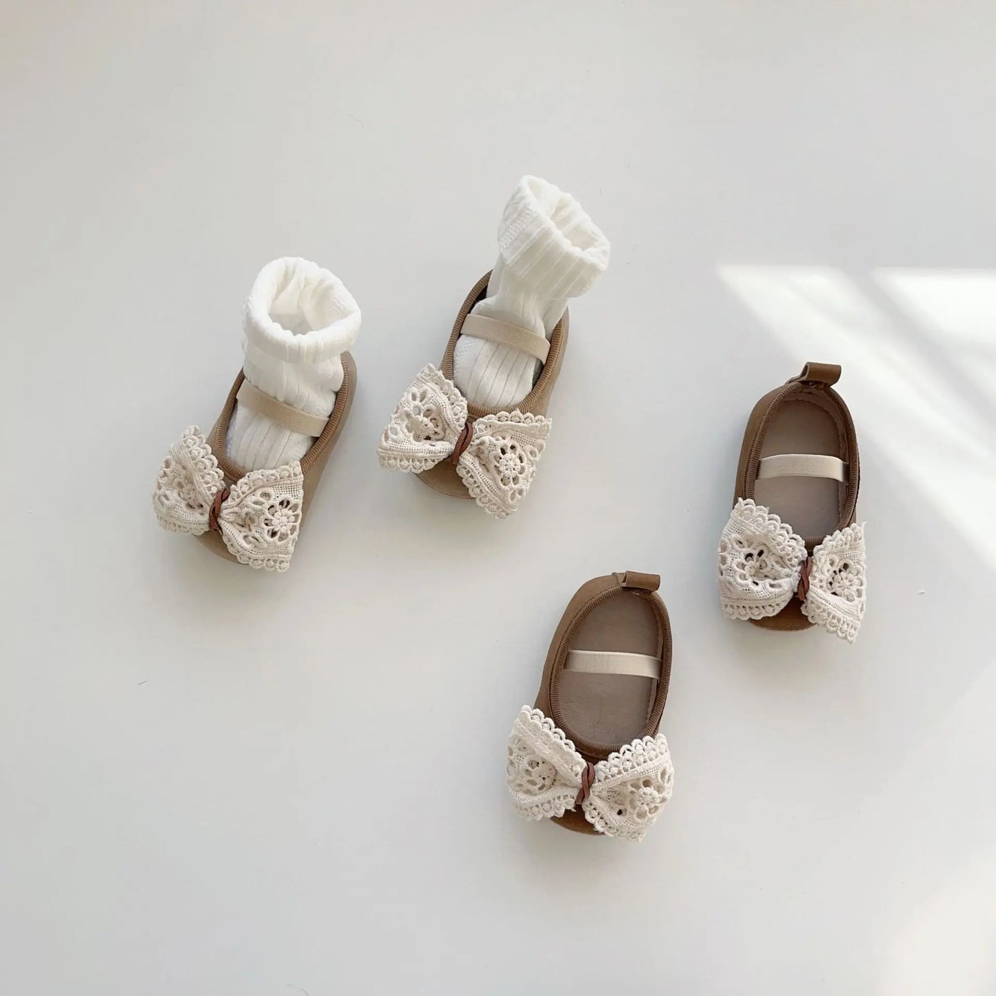 Mädchen Schuhe 2025 - Frühling Western Schleife Baby Schuhe - Vielseitige Sneaker Outdoor Rutschfest Weiche Sohle