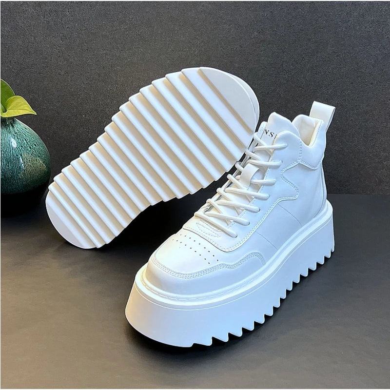 Nova Runner High Top Leder Komfort- Plateau 3cm Größe 42-46