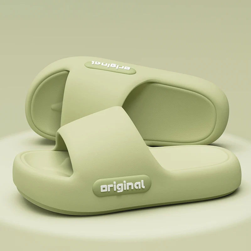 Dick Plattform EVA Hausschuhe für Frauen 2025 Frühling Sommer Rutschfest Strand Flip Flops Frau Komfort Weich Sohle Innen Cloud Hausschuhe