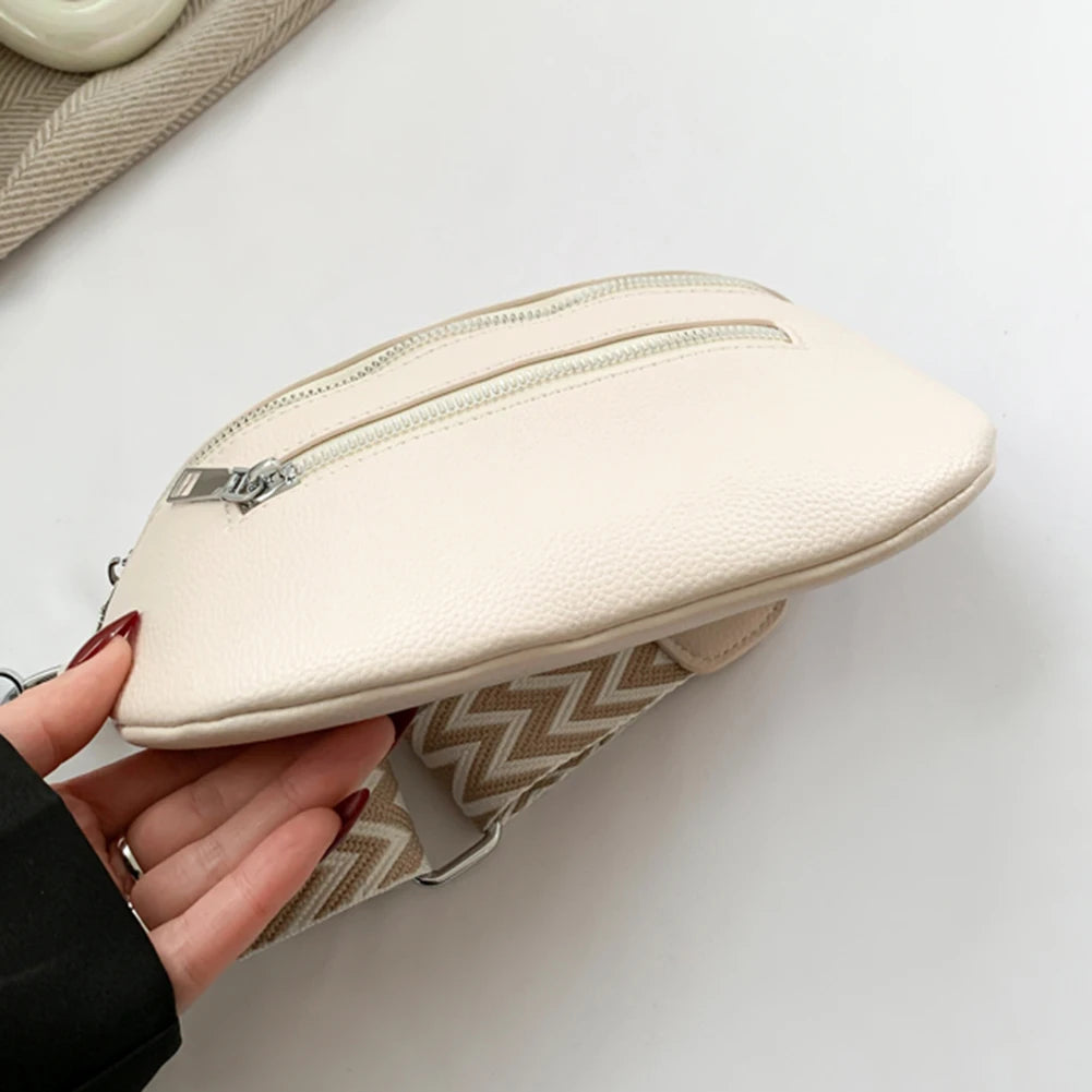 Stylische Damen Crossbody Tasche Breiter Gurt - Mode Sling Bag Multi-Taschen - Münzen Handy Reise Outdoor