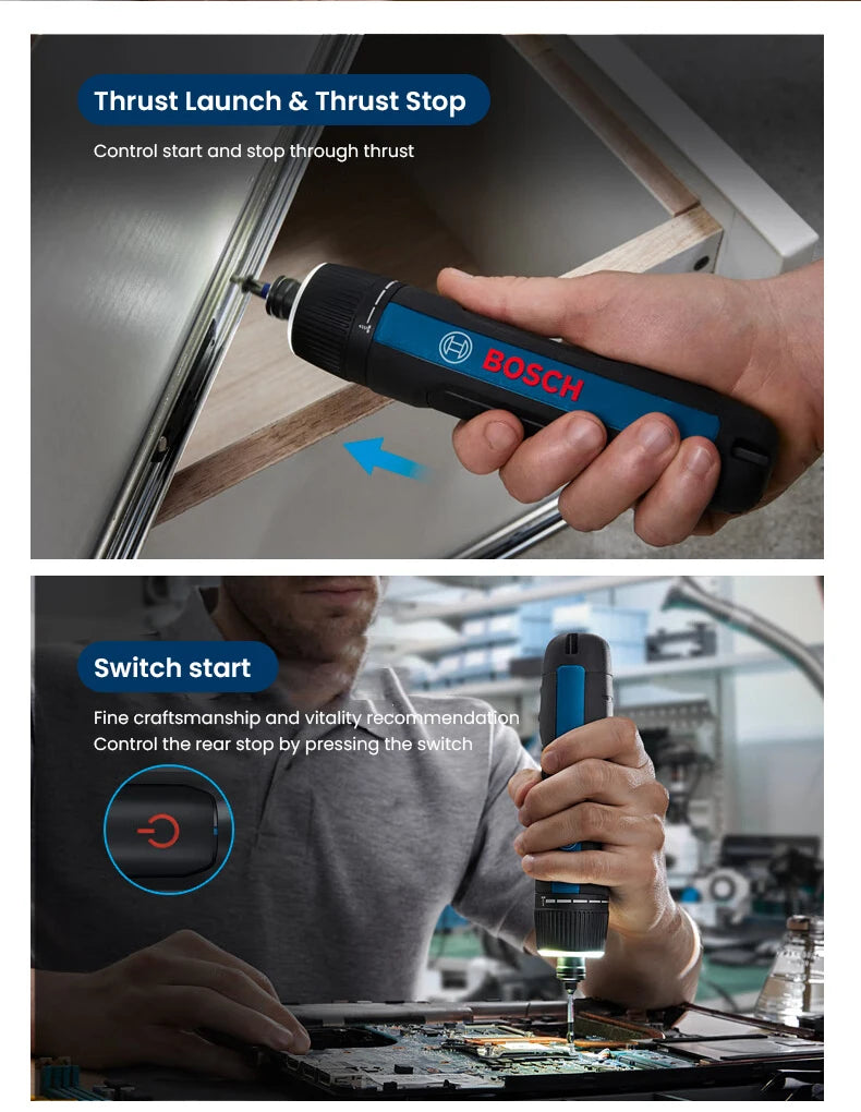 Bosch GO 3 Akku Schraubendreher Set 3.6V 5Nm 2 Ah Batterie Elektro Schraubendreher Mini Hand Bohrer Heim Multi-Funktion Elektrowerkzeug