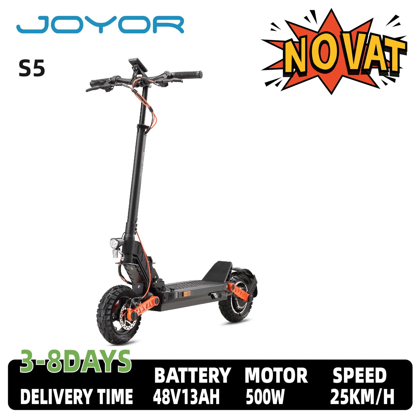 JOYOR S5 Faltbar - Kapazität 13Ah Leistung 500W Reifen 10 Zoll