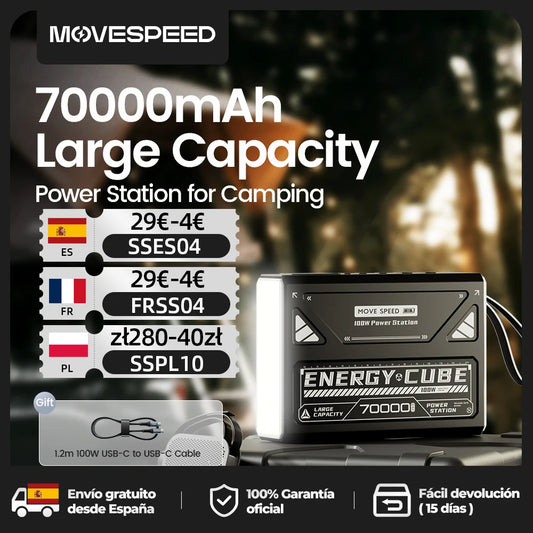 Camping-Laterne 2025: MOVESPEED LED 70000mAh Große Kapazität Rechargeable Notfall-Licht Outdoor-Sammlung