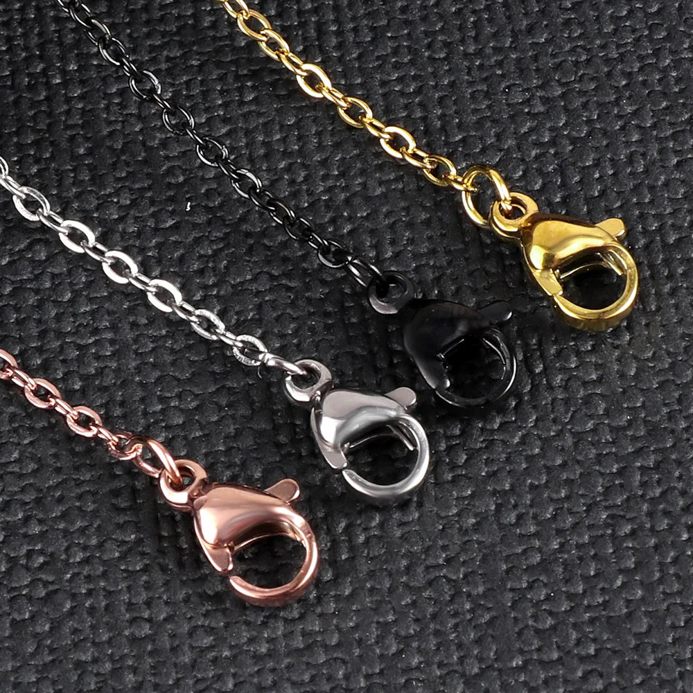 Coliere din oțel inoxidabil 2025 - LUXUSTEEL 10 buc/lot 2 mm/1 mm în formă de O, link-uri cubaneze DIY