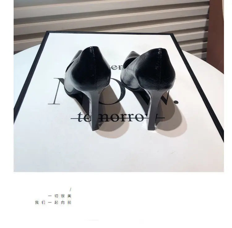 Comemore 2022 New Trend Women Summer Shoes Elegant elegant High Heels French Pointed Stiletto Office Girls' Shoes Zapatos De Mujer