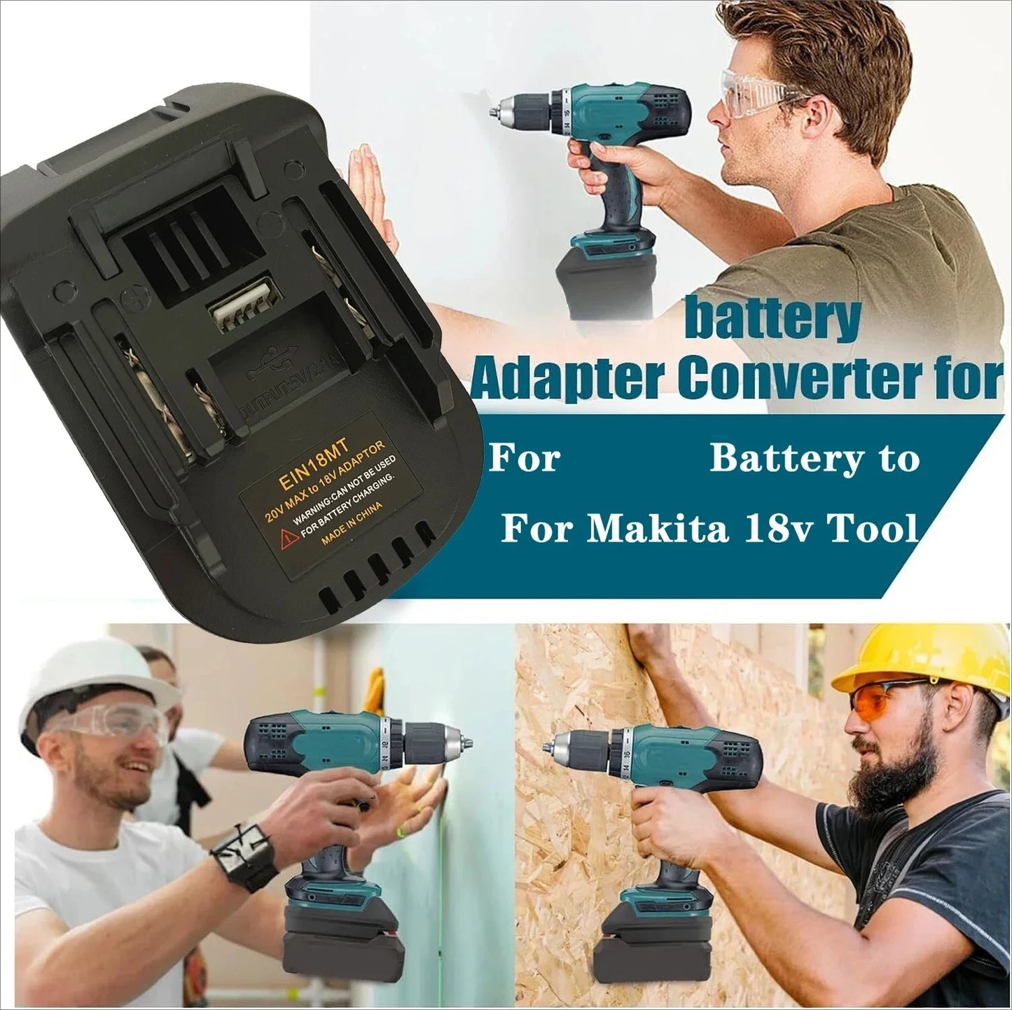 Battery Adapter Converter 18MT Suitable for 18V Li-ion Battery To for Makita 18V Lithium Battery for Makita 18V Tools