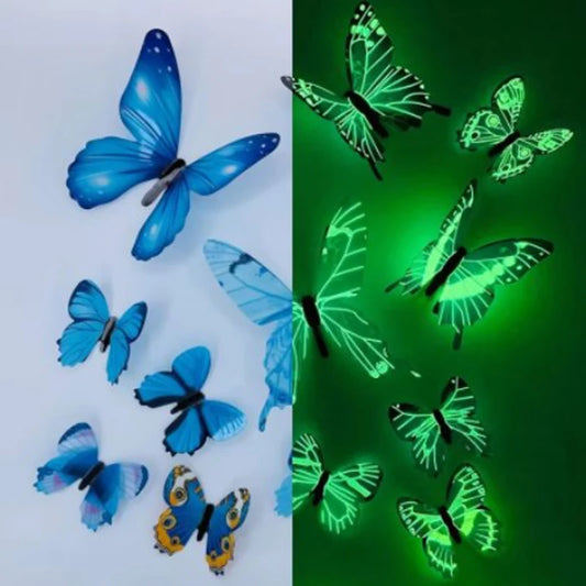 Choice Schmetterling Leuchtend - 12 Stück DIY 3D PVC