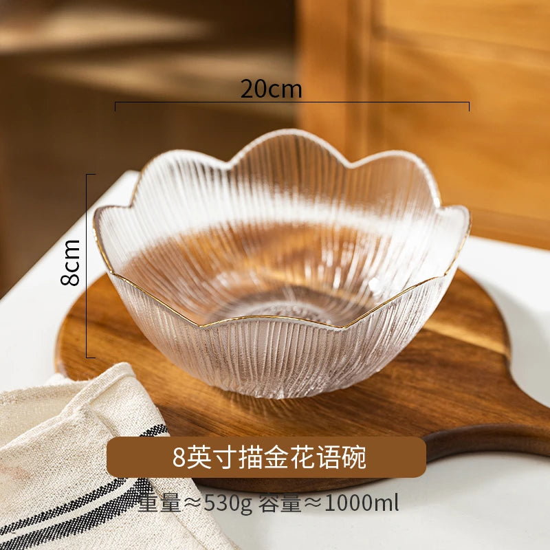 Luxus Glas Geschirr Set Haushalt Küche Zubehör Teller Und Schüssel Modern Hohe Beauty Dessert Schüssel Dim Sum Snack Teller