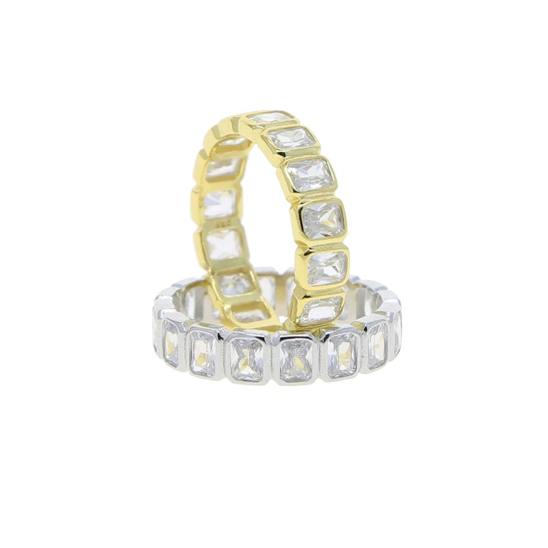 GIRLMIDNIGHT Geometrischer Ring 925 Silber - Zirkonia 57