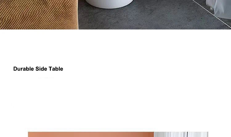 Simple Modern Tea Coffee Table Living Room Household Round Balcony Coffee Table Combination Creative Apartment Sofa Side Table