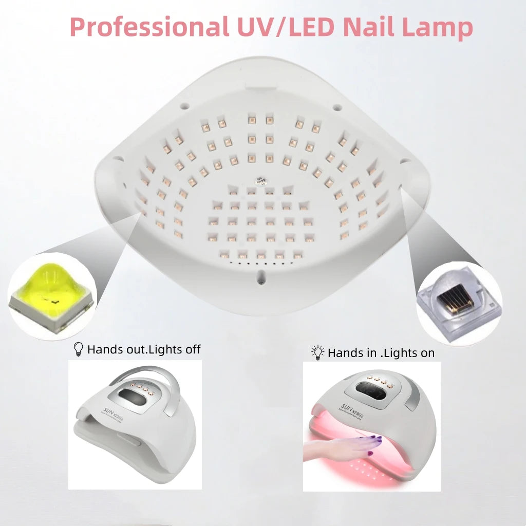 SUN X23Max Nagel Lampe 81LEDs Schnell Trocken UV Licht Für Gel Nägel UV Lampe Für Maniküre Lampe Intelligent Politur Nagel Trockner