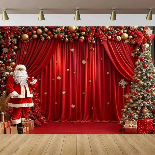 Choice Rote Bühne Weihnachtsszene - Vinyl Breite Höhe