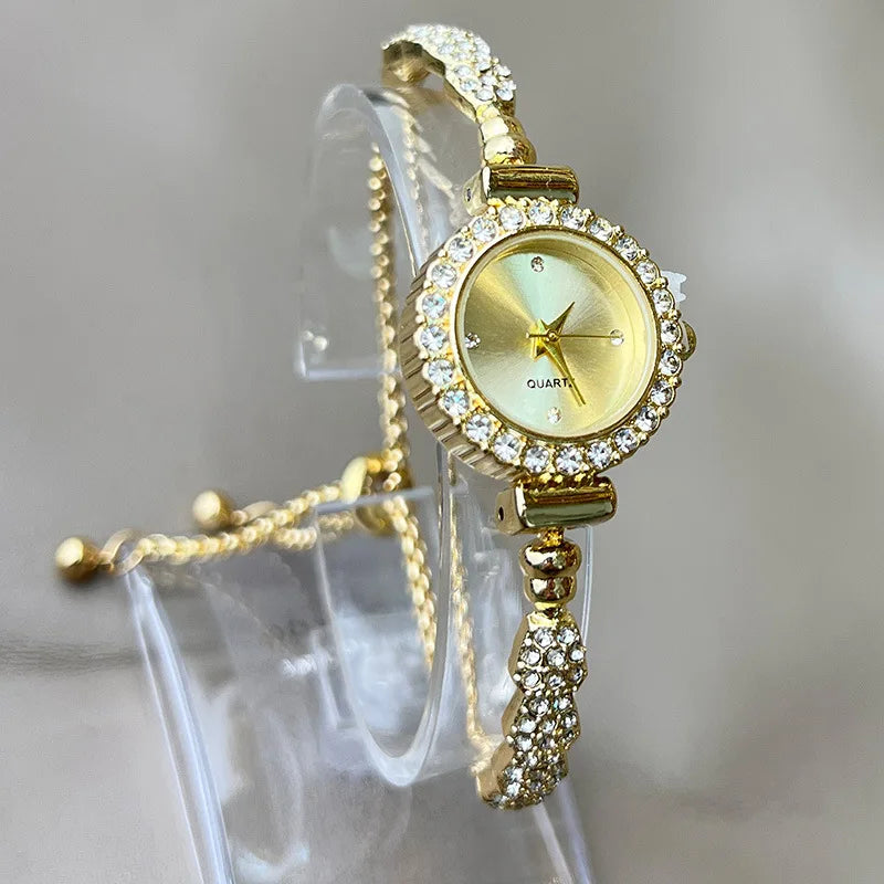 Fashion Strass Armbanduhr 2025 - Luxus Uhr Frauen Armband Vintage - Casual Damen Uhren Armband Relojes Para Mujer