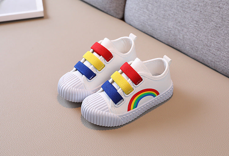 Kinder-Sneaker Jungen Mode Haken-Schuhe Mädchen Rutschfest Casual Studenten Canvas-Schuhe Frühling Herbst Neues Kinder Designer Flats-Schuhe