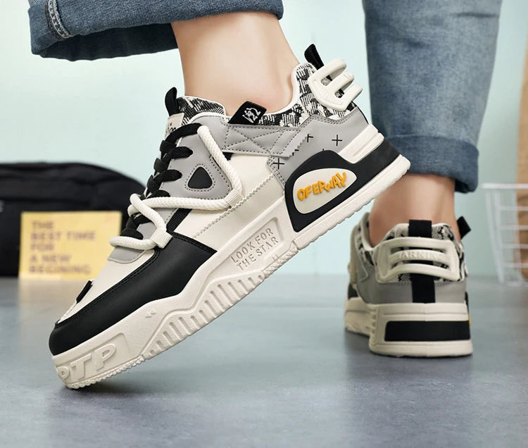 New Shoes for Men Sneakers Breathable Casual Fashionable Skateboard Shoes Male Low Top Platform Vulcanized Shoes Tenis Masculino