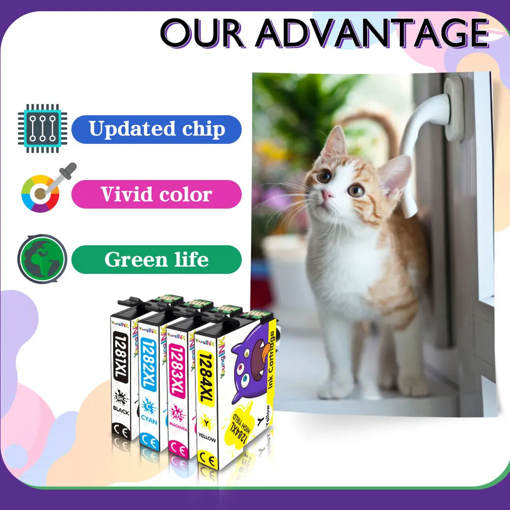 T1281 Tintenpatrone kompatibel Epson - 18ml K/C/M/Y