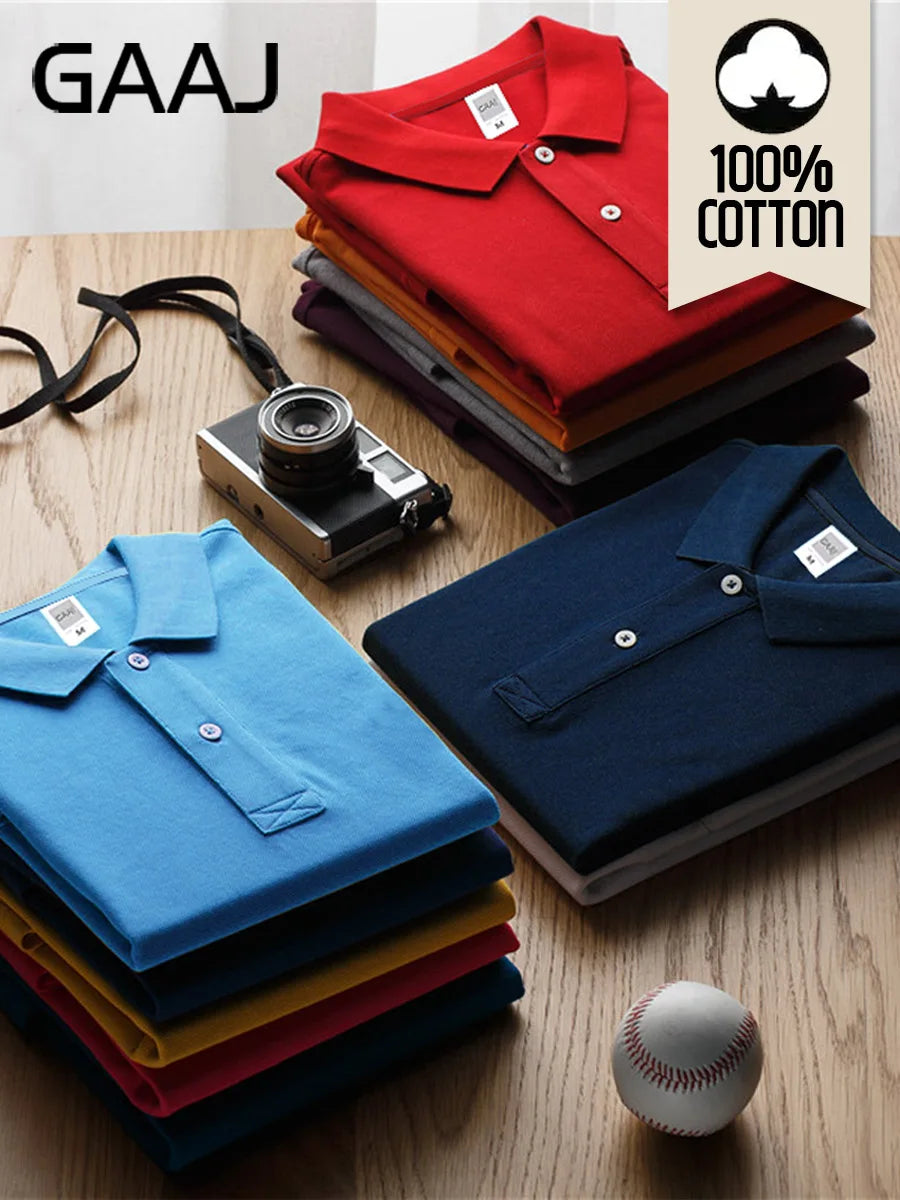 GAAJCN Polo Atmungsaktiv - Baumwolle Kurzarm Regular Fit