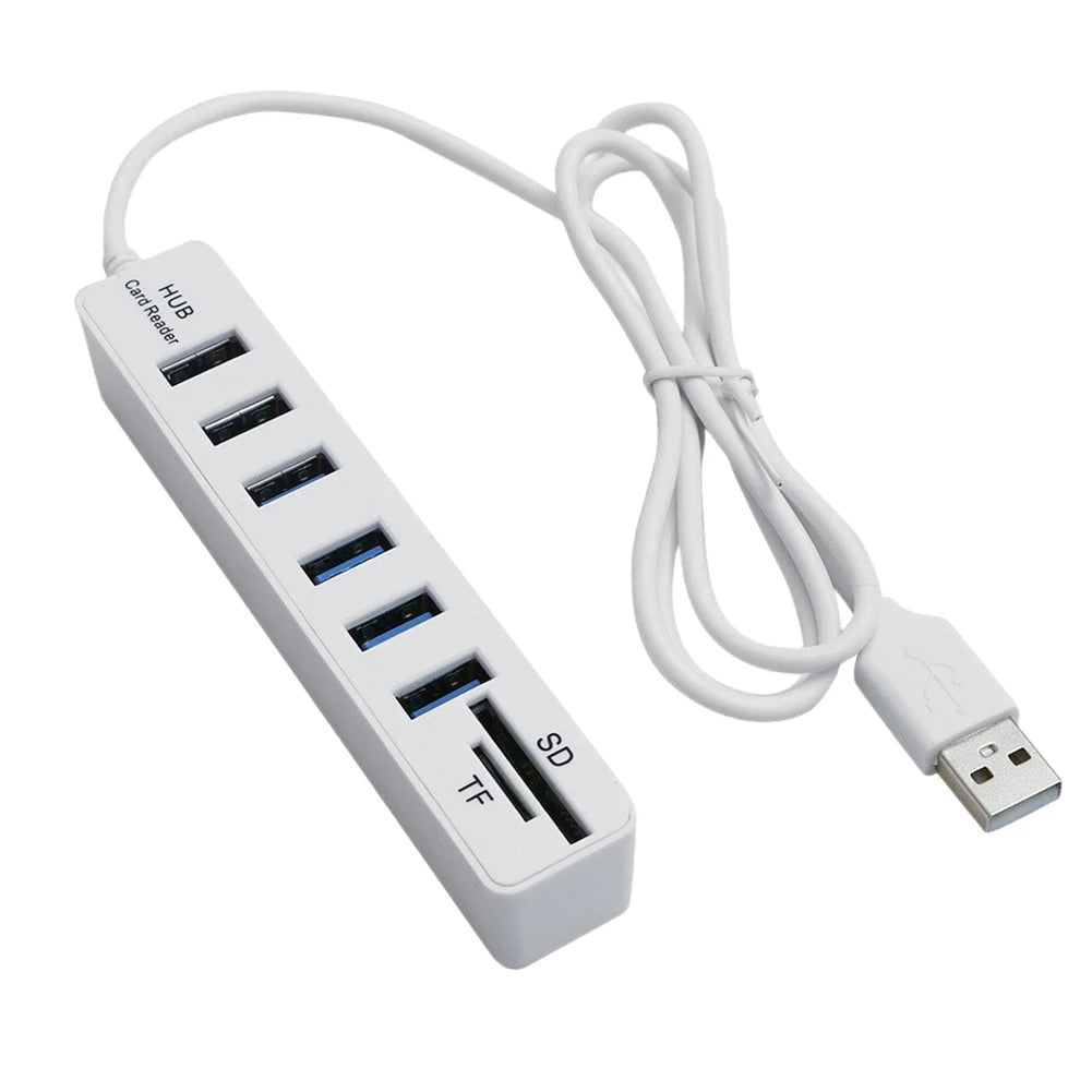 USB-Hub 2025: Hub Multi Splitter 6 Port - High Speed Transmission Memory TF Docking Station Collection