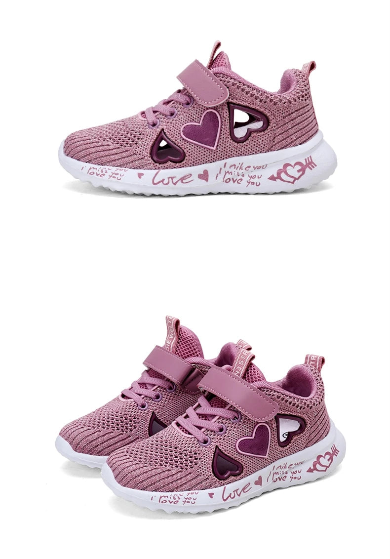 Mädchen Casual Schuhe 2025 - Leicht Mesh Sneakers Kinder Sommer - Frühling Herbst Tenis Süß Sport Cartoon Weiblich Laufen Socken Schuhe