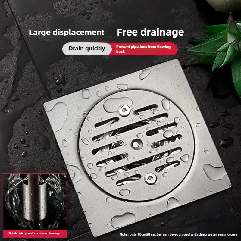 Gefängnis-Bodenablauf Edelstahl Abweisend - Ø10cm,110R