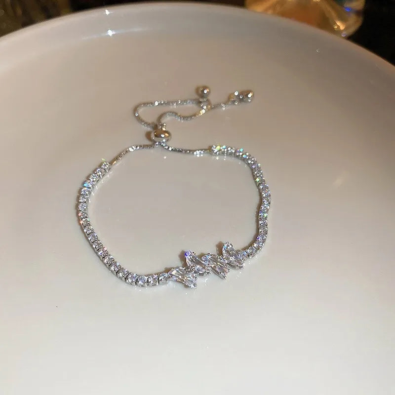 Wellen Geometrie Verstellbar Armband Bangle Luxus Mode Strass Kristall Armbänder Frauen Hochzeit Handgelenkband Schmuck