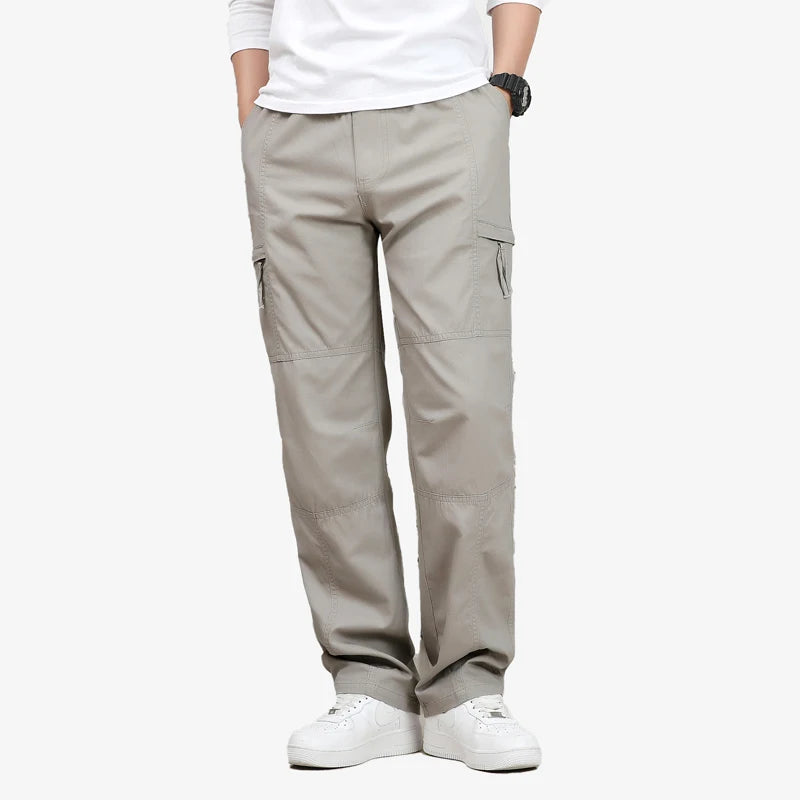 IPPOLICH Loose Fit Trousers Youth Workwear Pants New Cargo Pants Men's Loose Straight Oversize Clothing Men Casual Street Pants