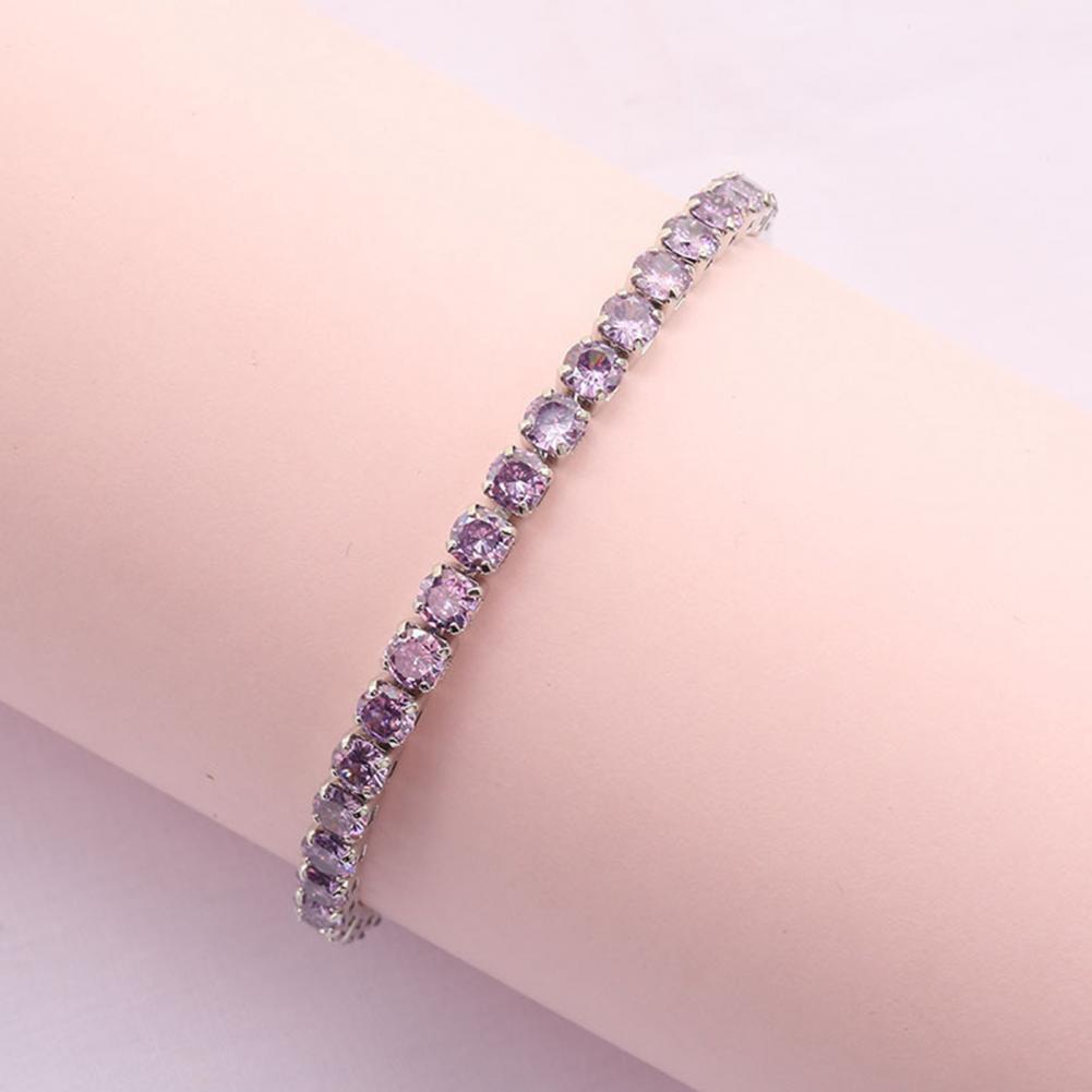Mode Armband Strass Zart Exquisit Mehrfarbig Funkelnd Dress-up Hinreißend Tennis Armband Frauen Handgelenk Schmuck