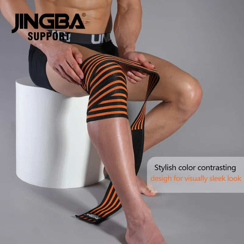Kniebandagen 2025: JASONTUTU 1 PC Knee Wraps Men Fitness Weight Lifting - Elastic Bandage Compression Knee Support Sports Strap Protector Bands Pad Collection
