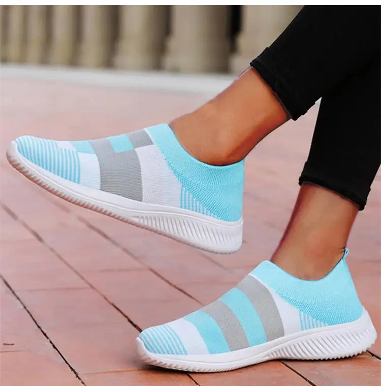 Sneaker Woman Fashion Flat Ladies Shoes Breathable Womens Sneakers Slip On Sock Shoes Trainers Zapatos De Mujer Women's Sneakers