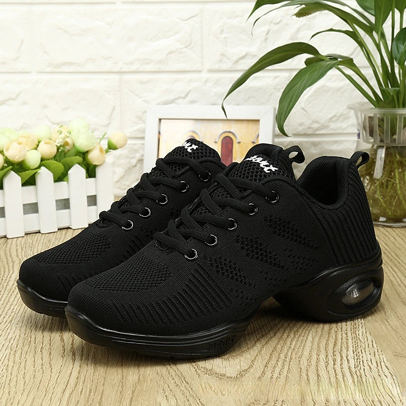 Women's Dance Shoes Woman Jazz Dancing High-quality Weaving Mesh Sneakers Lady Modern Female Sports