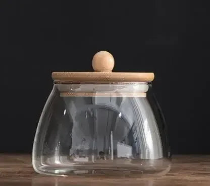 Spherical Glass Food Storage Container with Cork Lids Large Capacity Sealed Glass Bottles Pot Jar for Kitchen Organizer tools