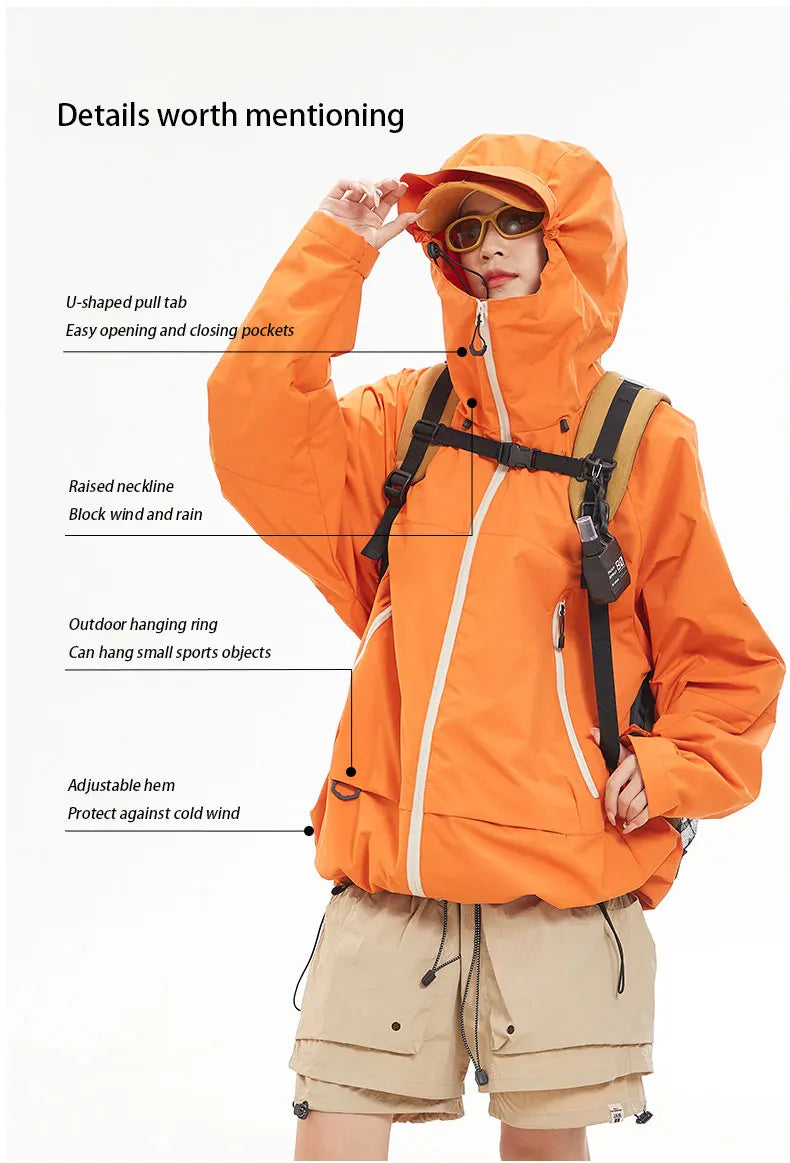 OutdoorPro Wanderjacke Wasserdicht - Unisex 700g S-XXL