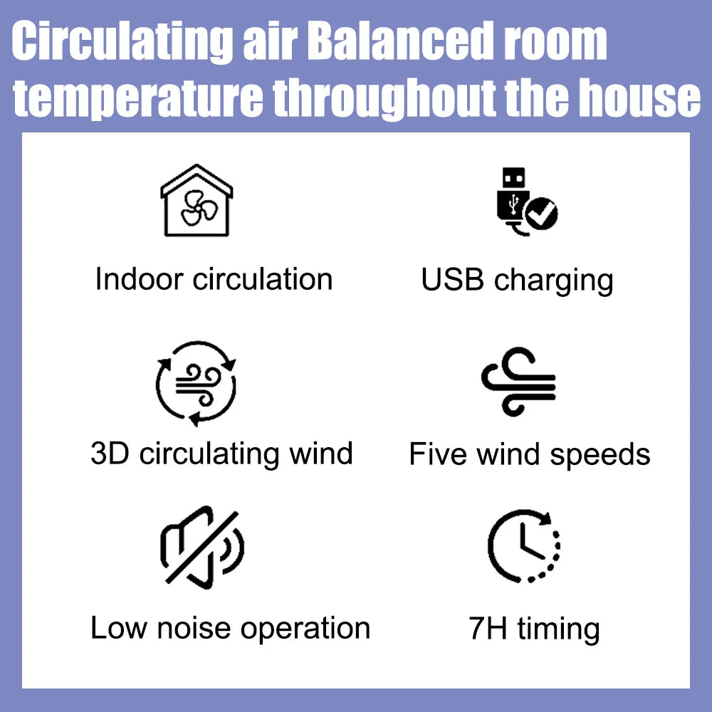 2025 New Small desktop fan USB charging Multi-scene use Car fan Camping fan Home office portable quiet outdoor simple summer fan