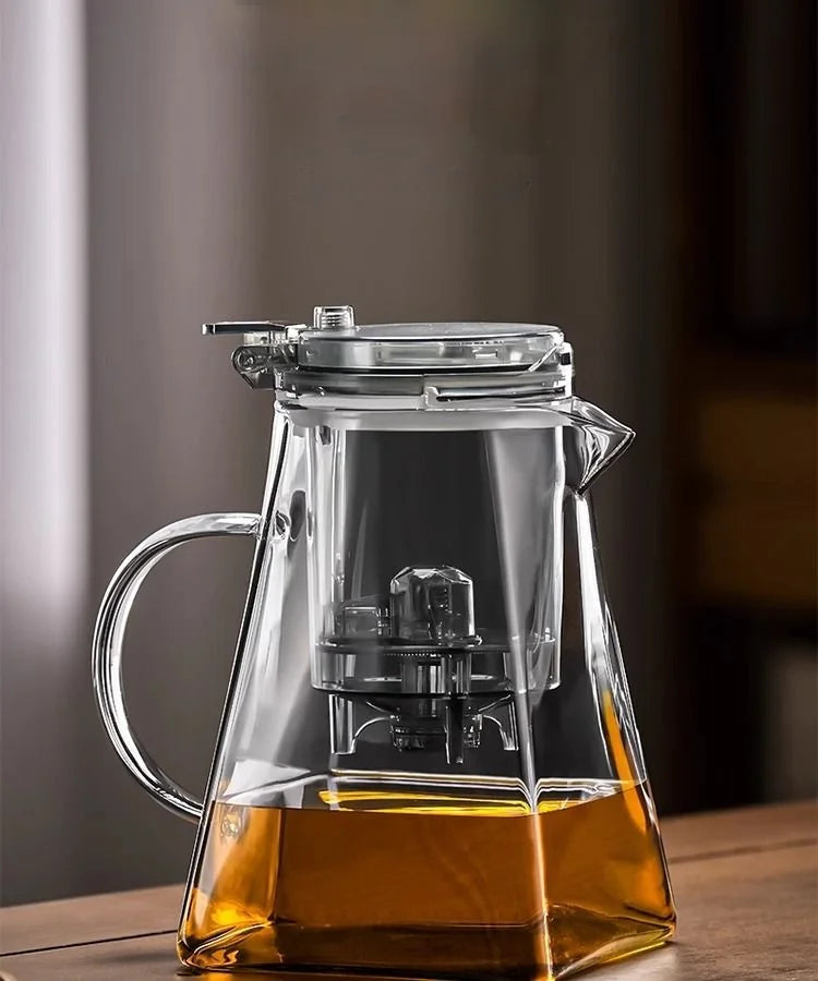 GIANXI Glass Teapot And Pot Household Tea Set Teapot Heat-resistant Tea Water Separation Filter Flower Teapot Glass Teapot