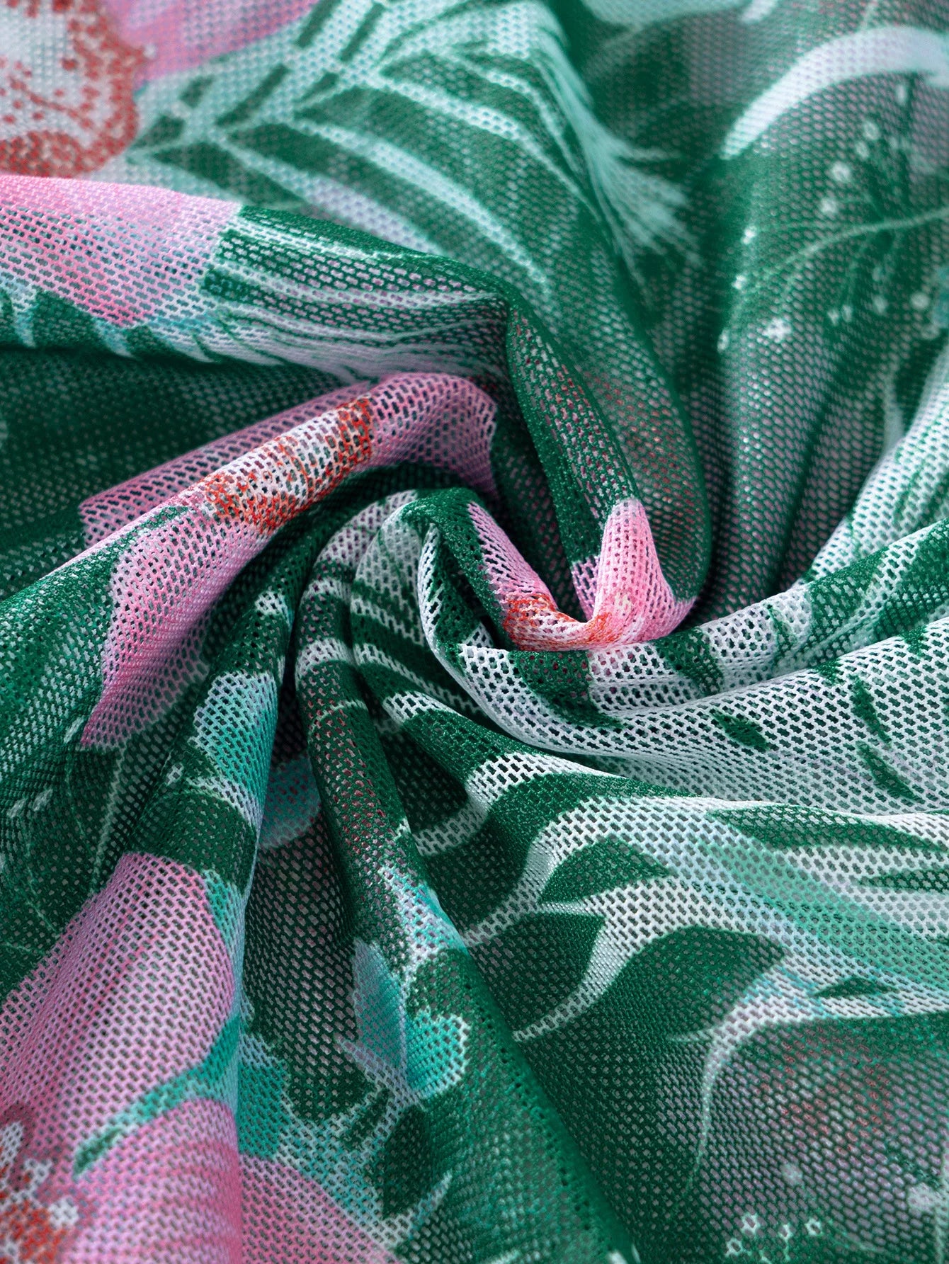 Sommer Print Schwimmanzüge: ASKATE Verbesserte Unterstützung Wire-Free Support Nylon Spandex - Dreiteilig High Waist Strand Wear Floraler Print