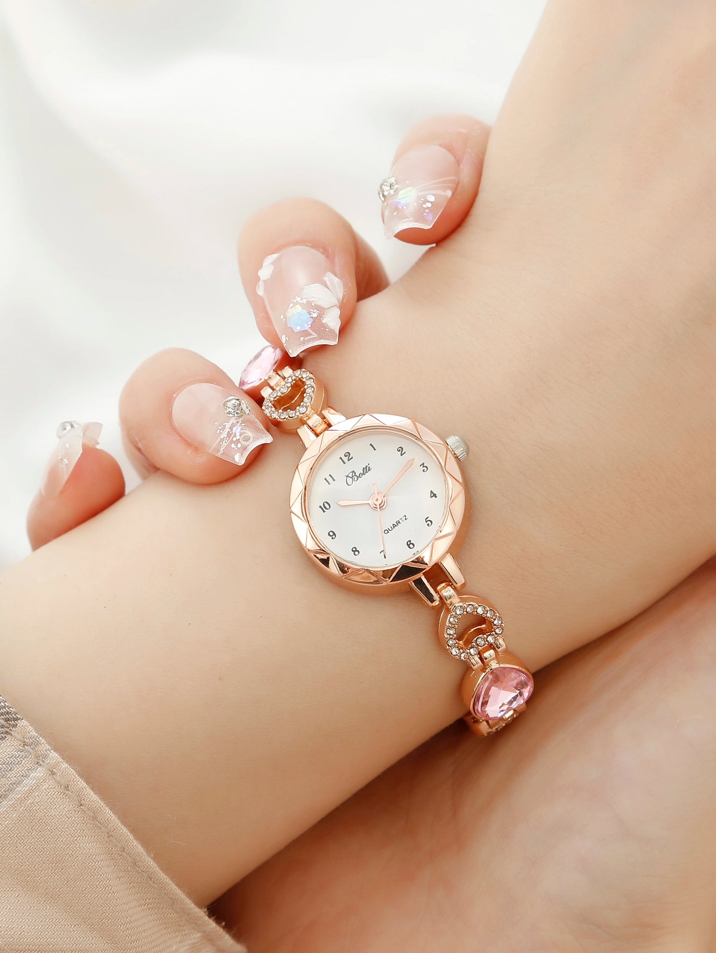 LuxusUhr Set Strass Damen Armbanduhr - 2 Stück 36mm