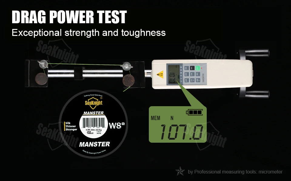 SeaKnight Brand W8 II Series Fishing Line 8 Strands 500m 300m anti-UV anti-saltwater Coating, Multifilament PE Line Braided Wire