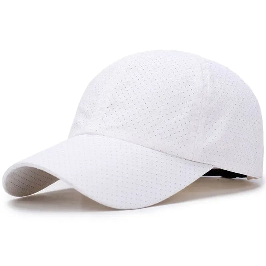 Hat Men Spring Summer Solid Color Mesh Cap Baseball Cap Women Autumn Korean Edition Sunscreen Hat Mesh Breathable Peaked Cap - Golden Bridge Store