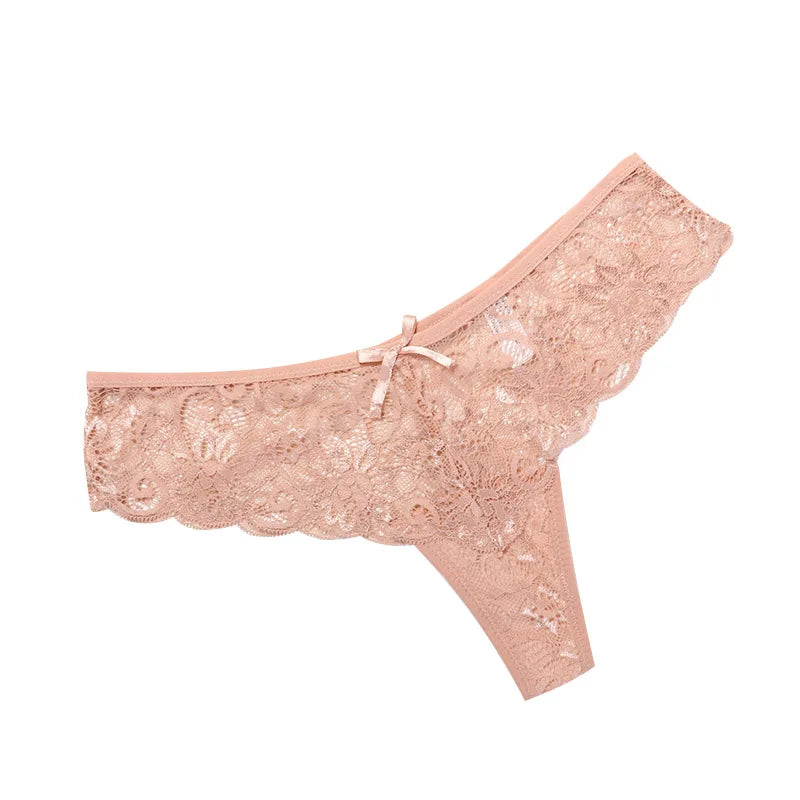 Women's Panties Elegant Lace Transparent Underwear Hollow Out Female Low Waist Briefs Breathable Lingerie Intimates Underpants