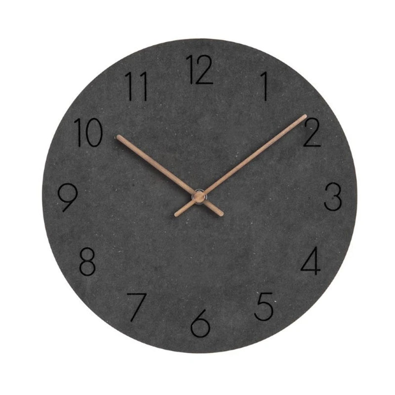 Wooden Simple Round Wall Clock Non Ticking Silent Clocks Modern Office Wall Clocks Homes Decor Easy to Read