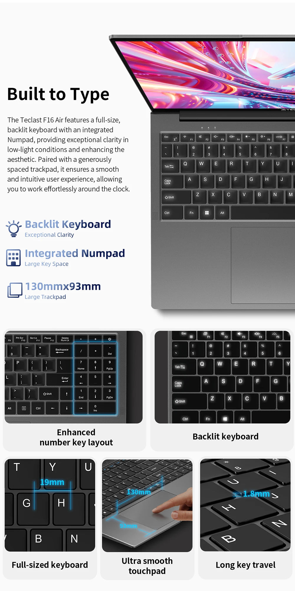 Teclast F16Air Flip-Laptop - 16 GB RAM, N95, 16,1Zoll