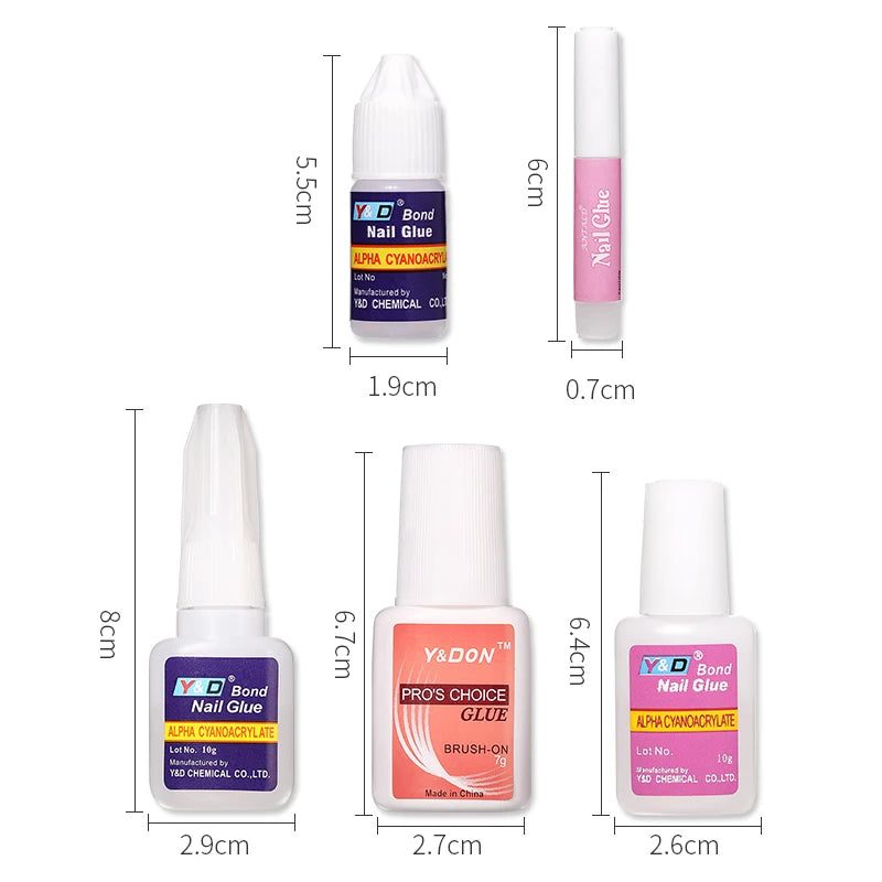 New Fast Drying Nail Glue for Acrylic False Nails 3D Rhinestone Decoration Professional Glue Extension Manicure Adhesive Tools