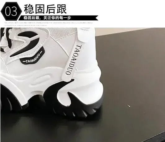 Fashion Sneakers For Women 11CM Platform Chunky Casual Shoes High Quality Autumn Woman Tenis Female Walking Trainers Thick Sole