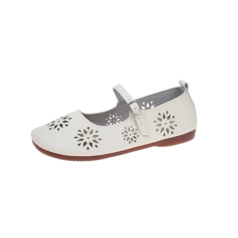 Frühling Herbst Design 2025 - Barefoot Ballet Mary Jane Damen Flache Weiche Schuhe - Hohle Weiche Sohle Casual Loafers