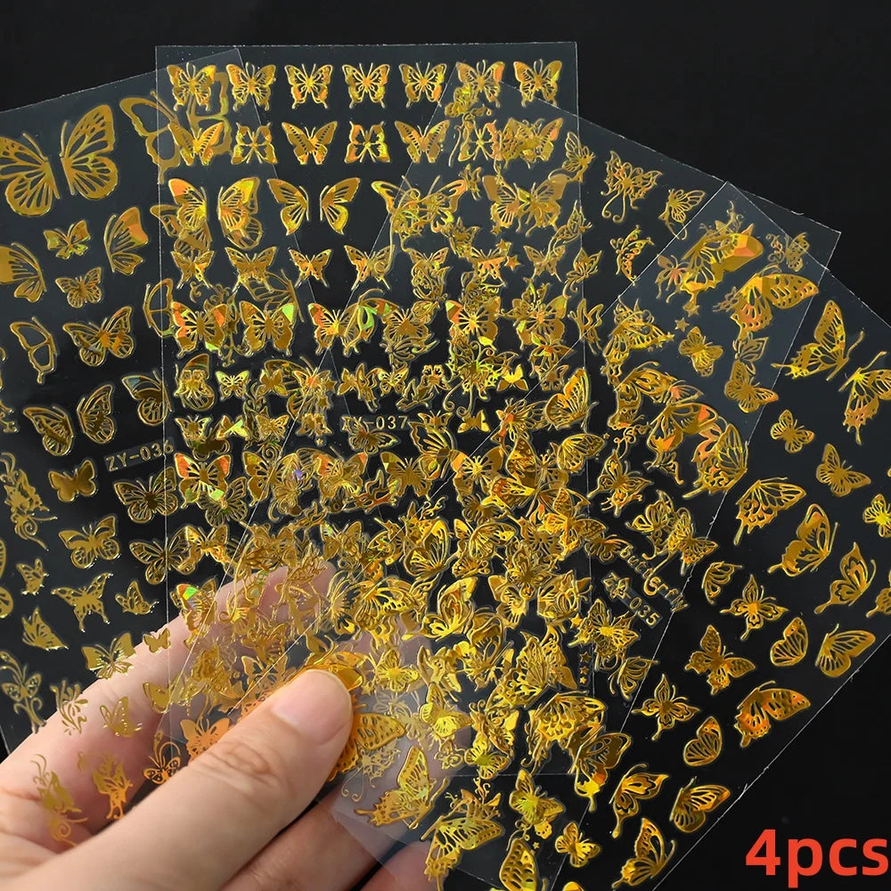 Fluturi Holo Y2K MAFANAILS - 12 Autoadezive