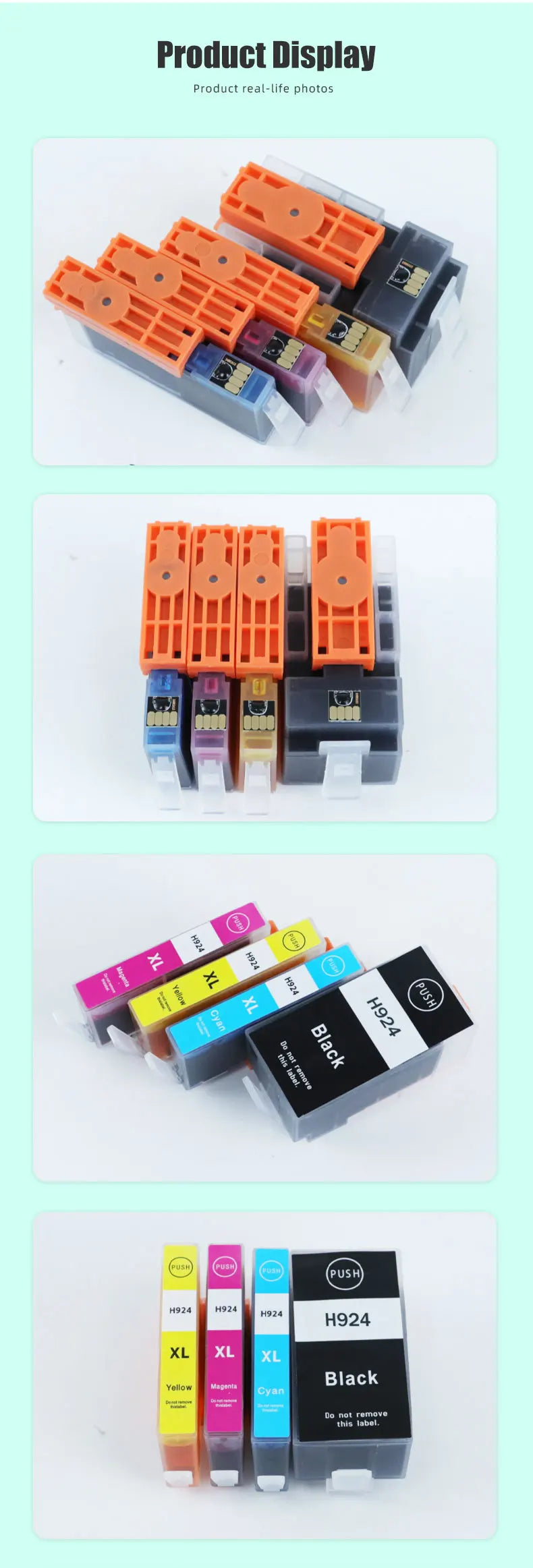 HP 924/924E/924XL High-Yield Ink Cartridges | Compatible with OfficeJet Pro 8120e-8135e Series Printers | Premium Quality
