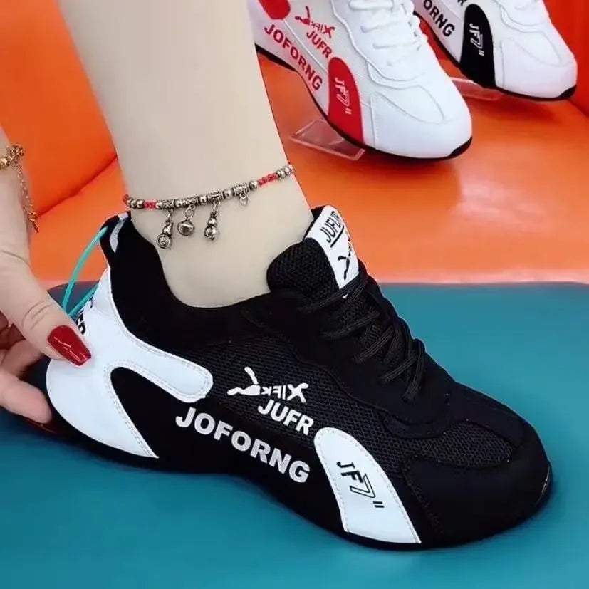 Sneakers Women's Causal 2023 Summer New Fashion Breathable Mesh Lace Up Sports Shoes for Women Platform Ladies Walking Shoes